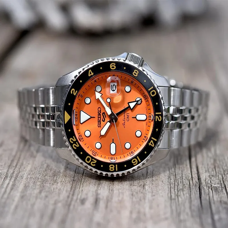 Seiko 5 Sports GMT Mikan Orange Automatic Men's Watch- SSK005K1